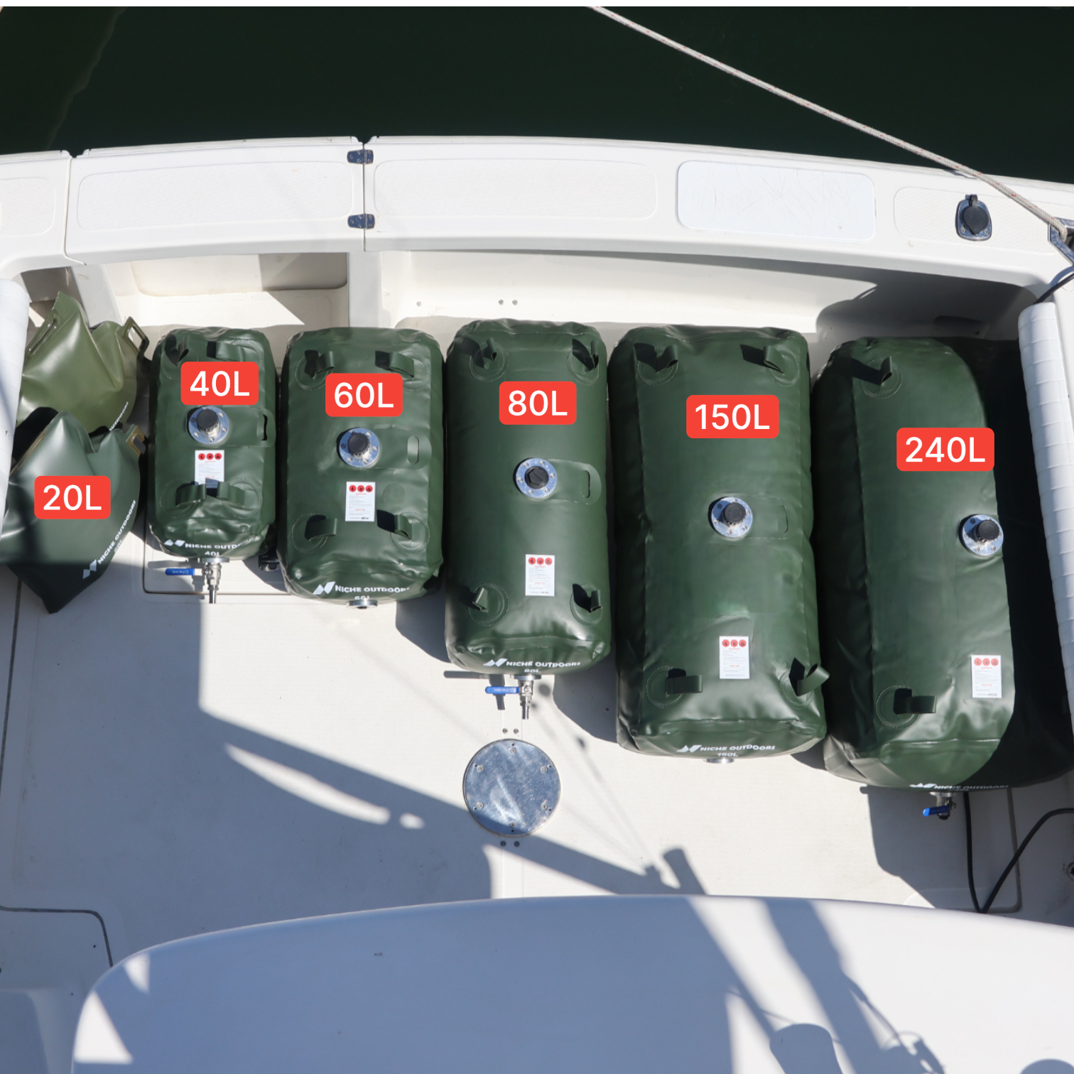 Niche Outdoors 150L Flexible Fuel Bladder - Boat Kill Tank Edition