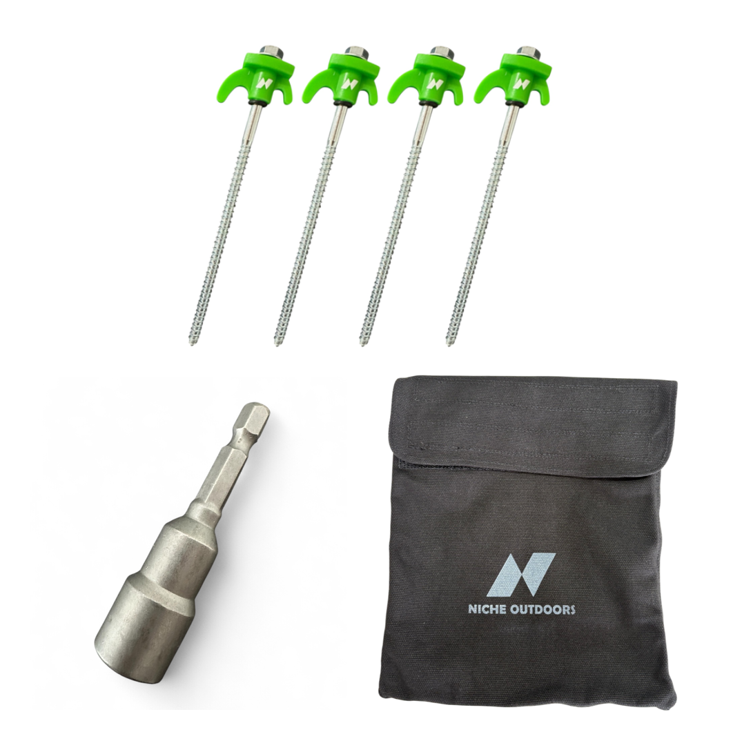 Niche Outdoors Heavy Duty Pegs Bundle 4 Pack