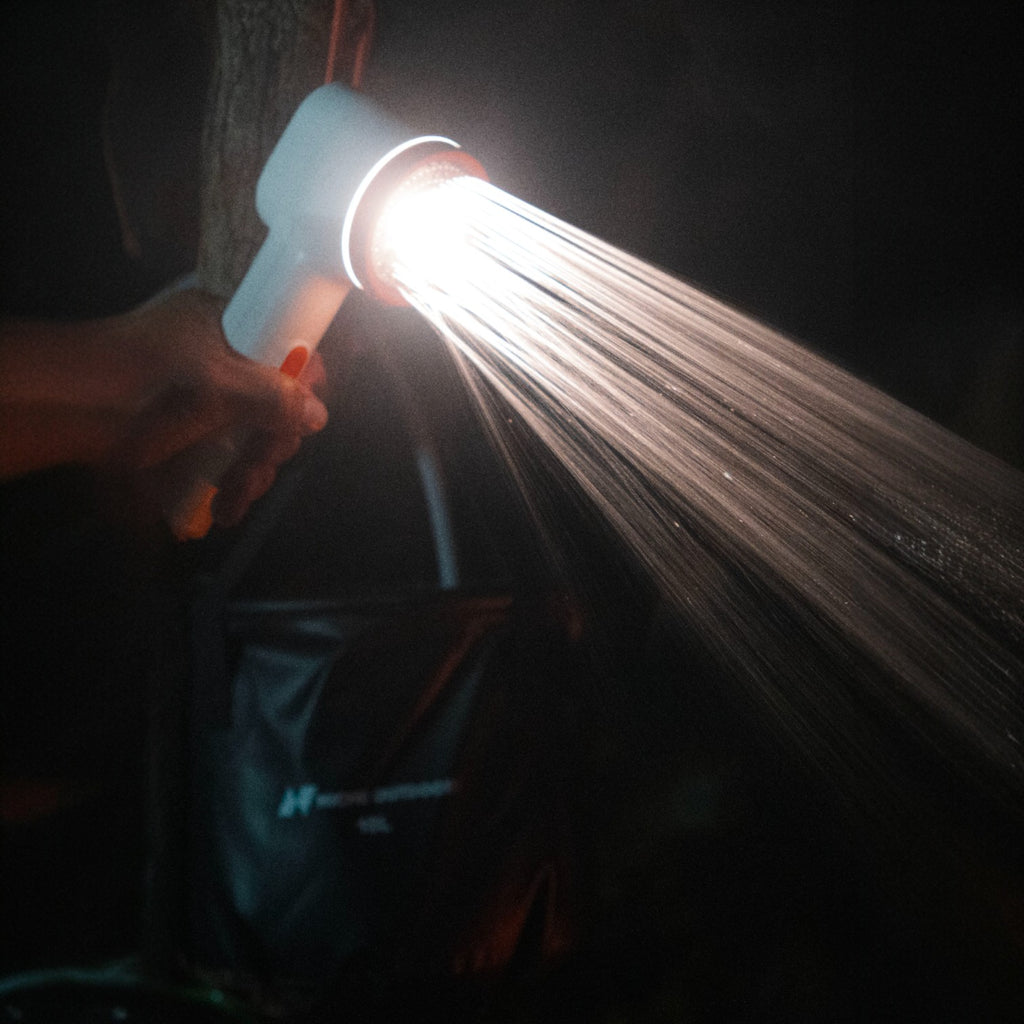 Niche Outdoors Portable Lithium Camp Shower with light